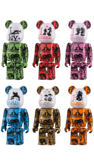 Caperino & Peperone A Round World 6pc 100% BE@RBRICK