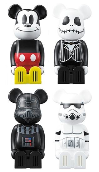 Cleverin Mickey Mouse / Jack Skellington / Darth Vader / Stormtrooper 100% BE@RBRICK
