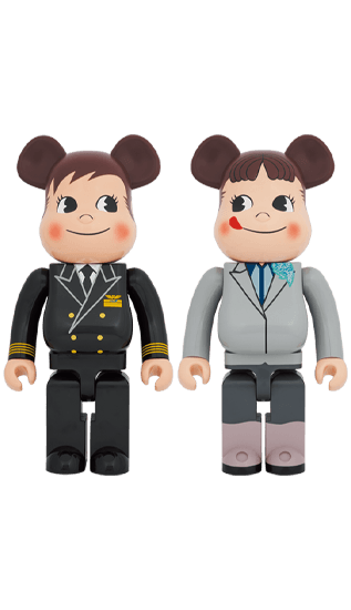 ANA Original Captain Poko-chan & 10th CA Peko-chan 2pc 1000% BE@RBRICK
