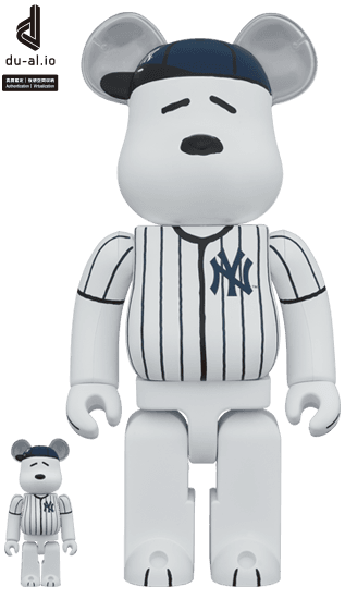 BE@RBRICK figure: Mlb × Peanuts Be@rbrick Snoopy (new York Yankees)