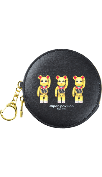 Osaka Kansai Expo Round Pouch (Maneki Neko) 100% BE@RBRICK