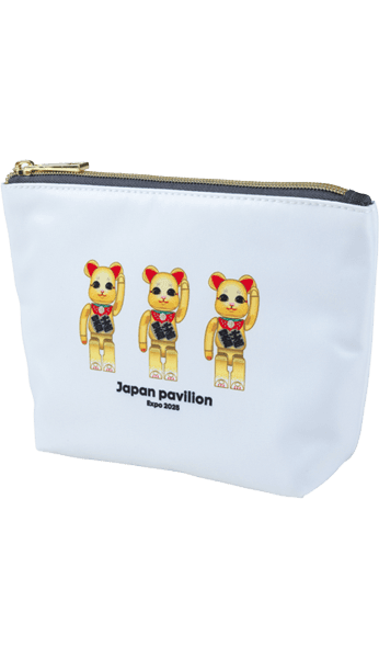 Osaka Kansai Expo Gusseted Pouch (Maneki Neko) 100% BE@RBRICK