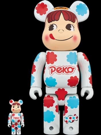 BE@RBRICK figure: Costumed Peko-chan Milky White Chrome