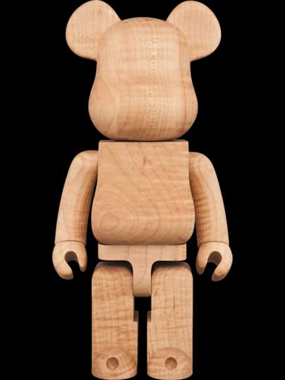 BE@RBRICK figure: Karimoku Maple Burl