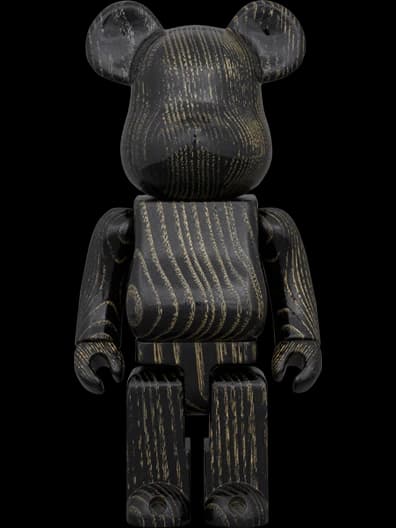 BE@RBRICK figure: Karimoku Floating Surface Black Gold