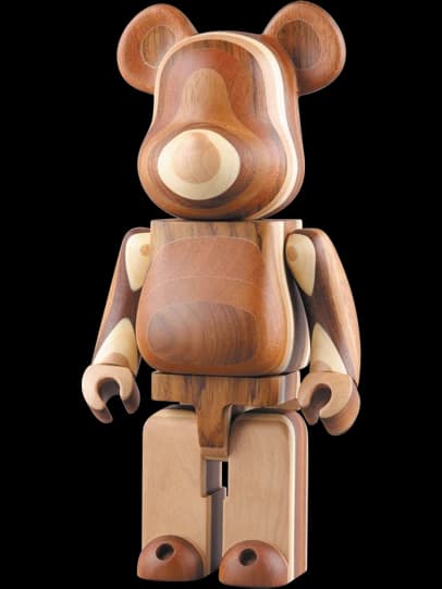 BE@RBRICK figure: Karimoku Layered Wood