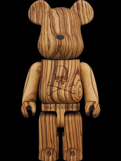 BE@RBRICK figure: Karimoku x mastermind JAPAN Zebra Wood