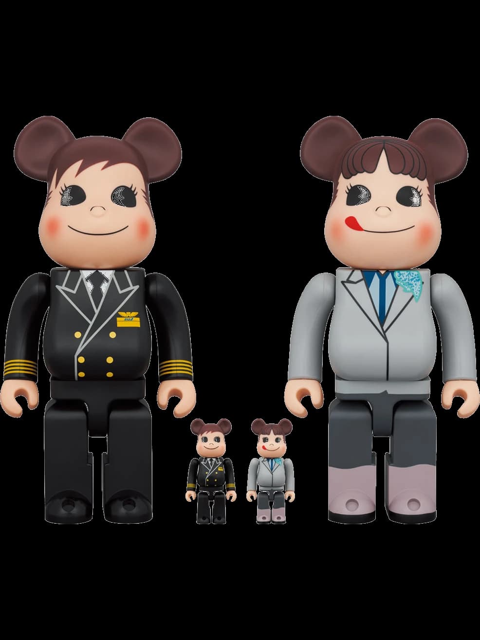BE@RBRICK figure: <ANA original>BE@RBRICK for ANA CAPTAIN Poco-chan & CA 10th generation Peko-chan & set of 4