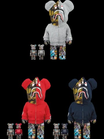 (r) Legacy Camo Shark Gray/red/navy & 3 Pcs BE@RBRICK