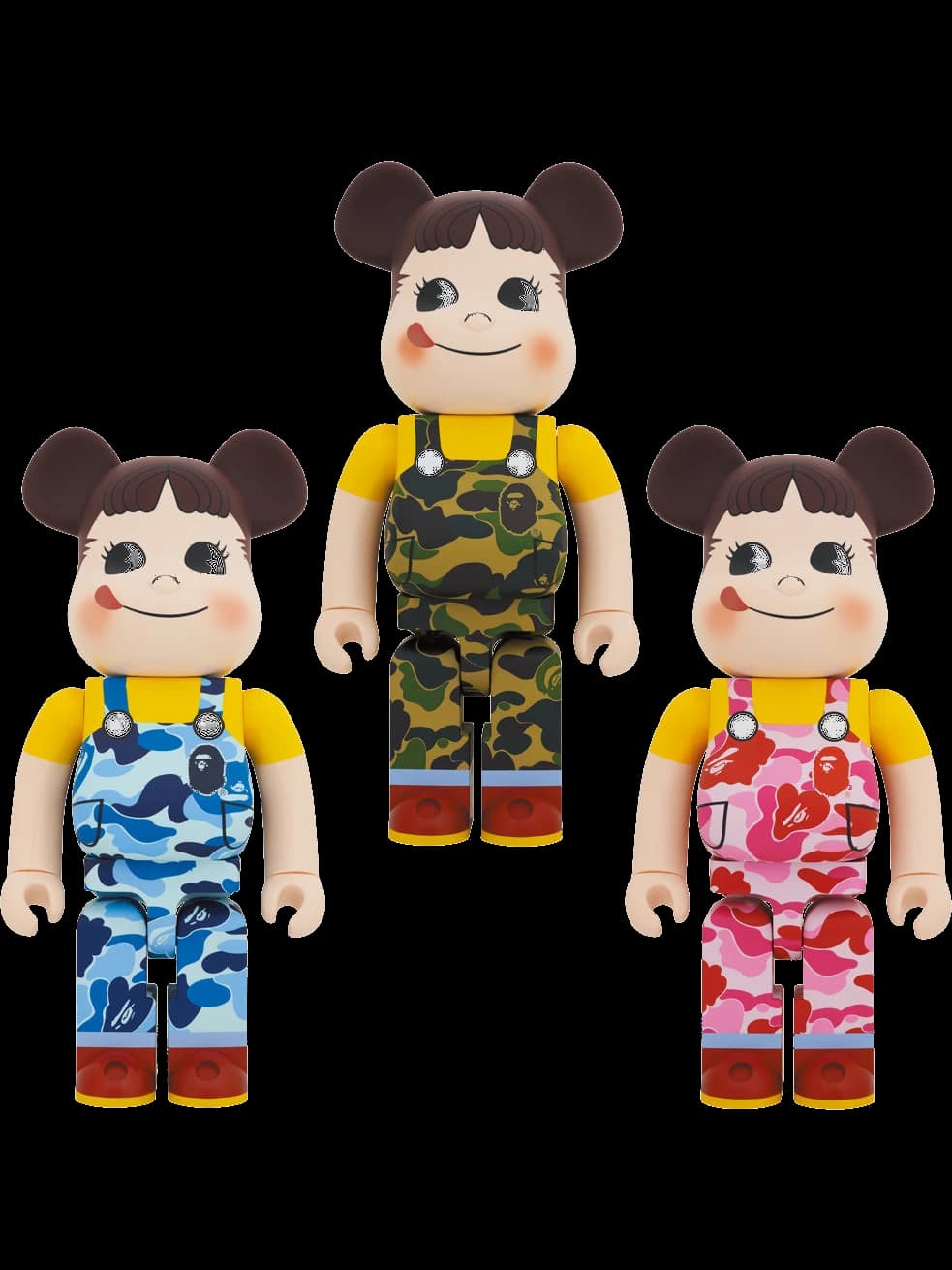 (R) Peko-chan GREEN/PINK/BLUE BE@RBRICK