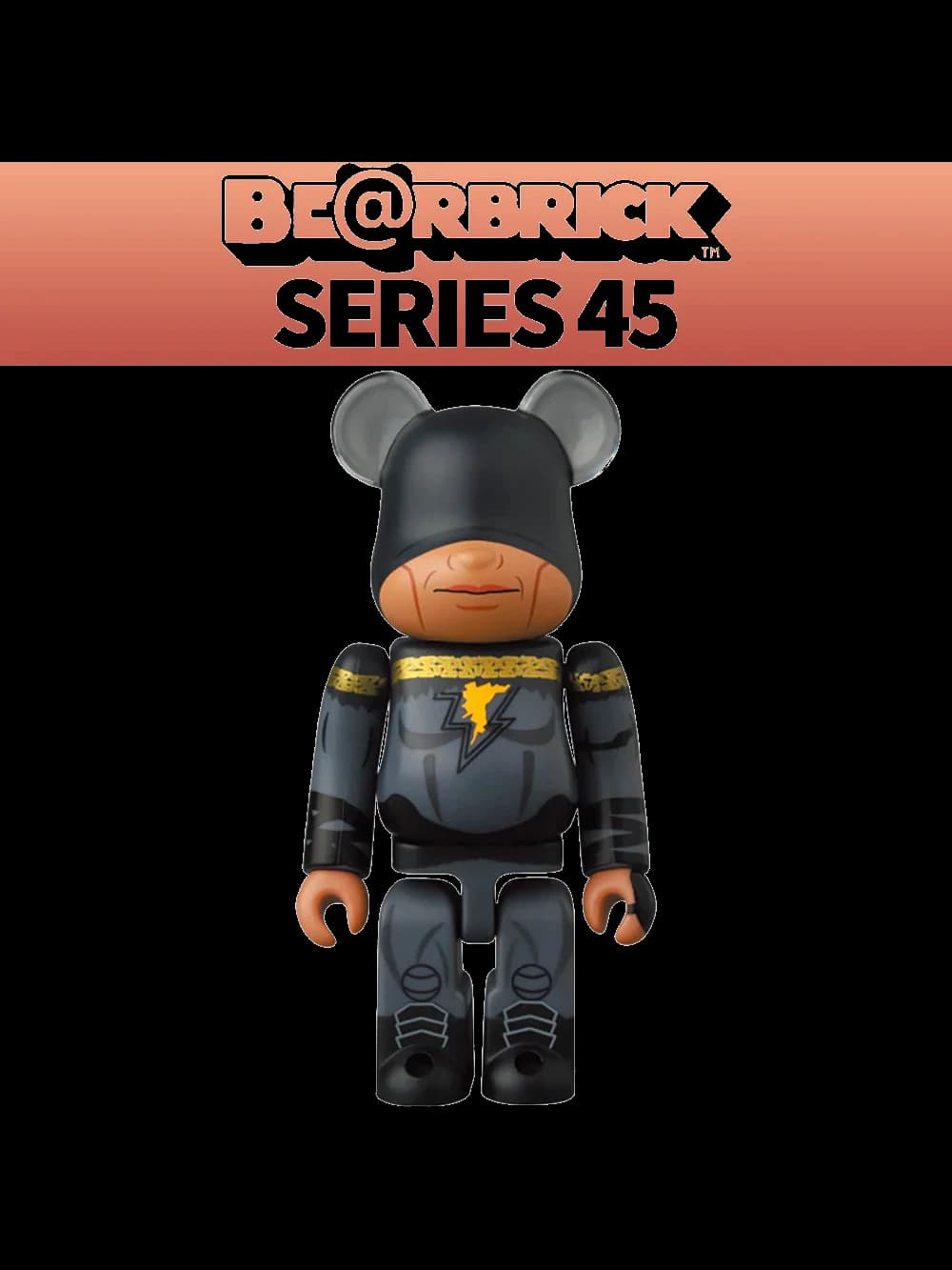 BE@RBRICK figure: Black Adam - Bearbrick series 45 by Medicom Toy