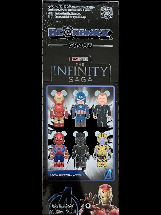 Chase Marvel Infinity Saga Sealed Case (12 Blind Box) BE@RBRICK