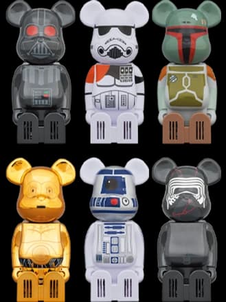 Cleverin Star Wars Darth Vader / Sandtrooper / Boba Fett / C-3PO / R2-D2 / Kylo Ren BE@RBRICK