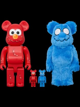 BE@RBRICK figure: COIN PARKING DELIVERY × SESAME STREET ELMO (CPD Ver.) & 白井さん (SESAME STREET Ver.) & (4体セット)