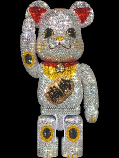 CRYSTAL DECORATE BE@RBRICK 招き猫 金運 BE@RBRICK