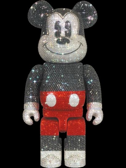 CRYSTAL DECORATE MICKEY MOUSE BE@RBRICK R&W Ver. BE@RBRICK