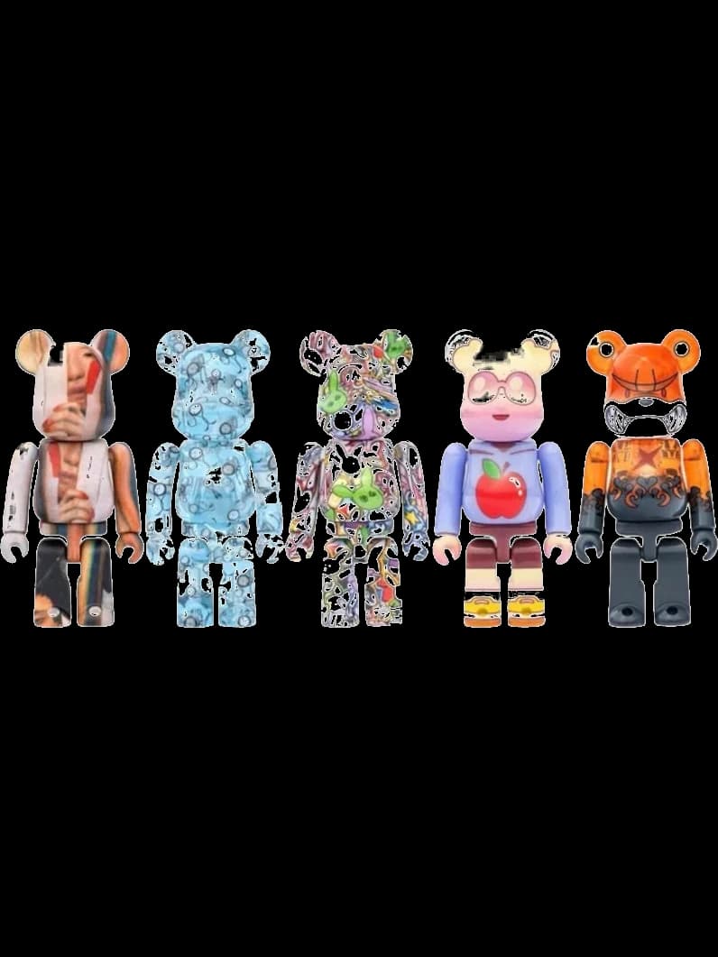 DesignerCon Artist Series 5 (TOUMA, RHYMEZLIKEDIMEZ, Soey Milk, The London Police, and Kodone) Set of 5 BE@RBRICK