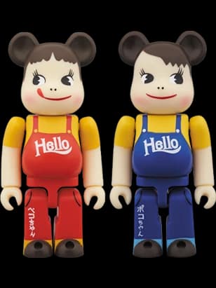 BE@RBRICK figure: Peko-chan & Poko-chan Vintage Hello 2pc
