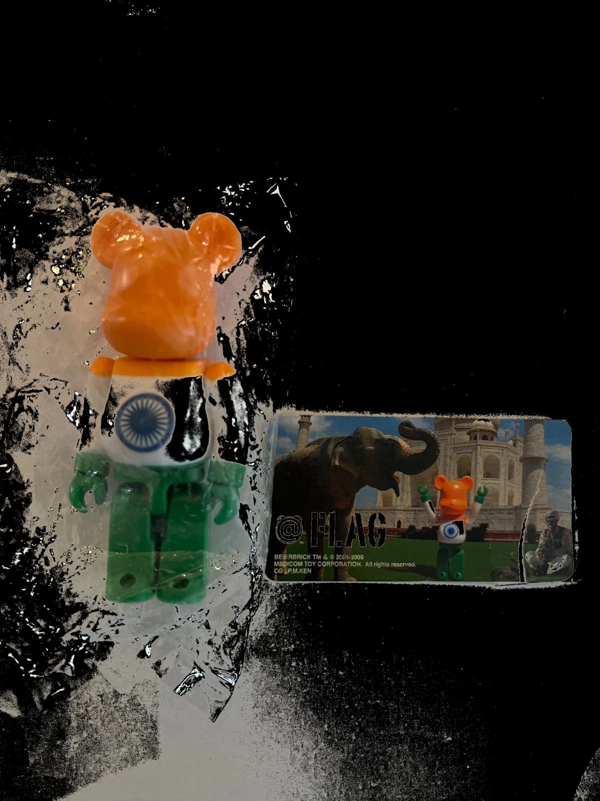 India (Flag) - Bearbrick Series 18 by Medicom BE@RBRICK