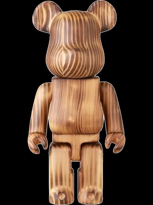 BE@RBRICK figure: Karimoku Burn Wood