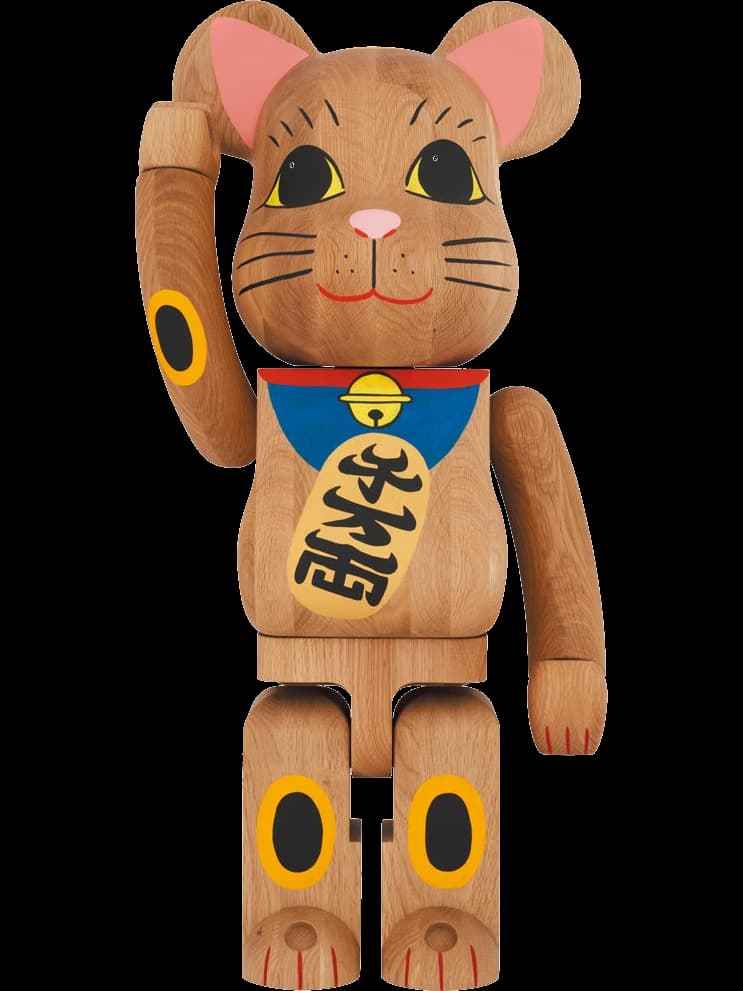 BE@RBRICK figure: Karimoku Maneki Neko 1 Blue