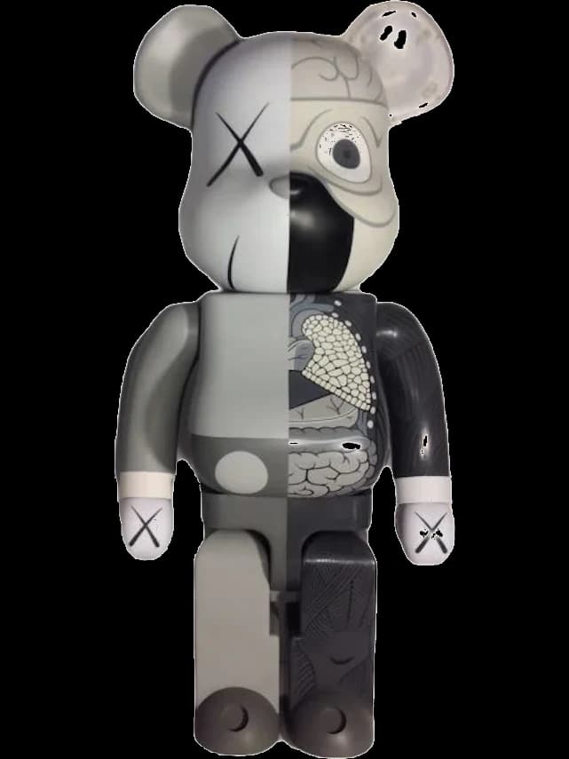 Dissected Grey BE@RBRICK by KAWS