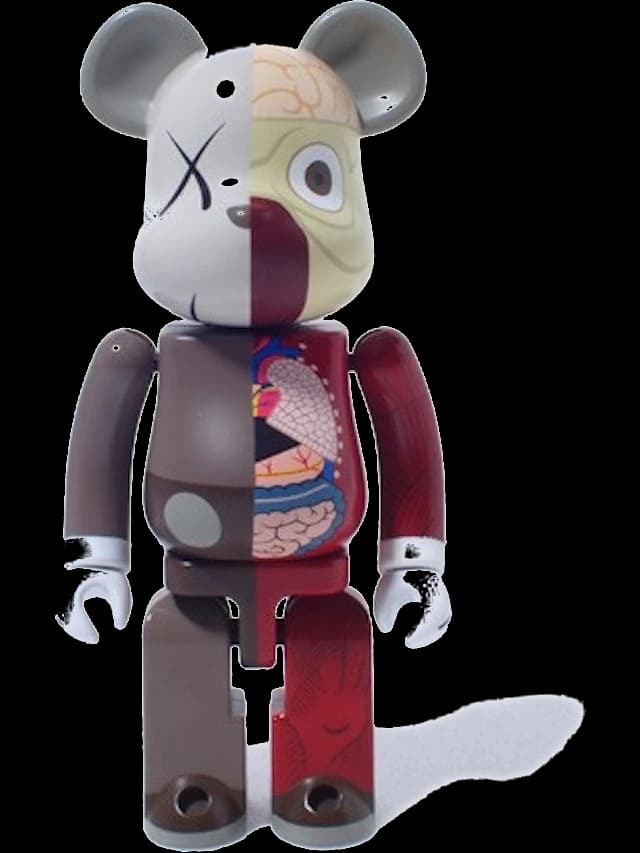 Dissected Chogokin Grey BE@RBRICK by KAWS