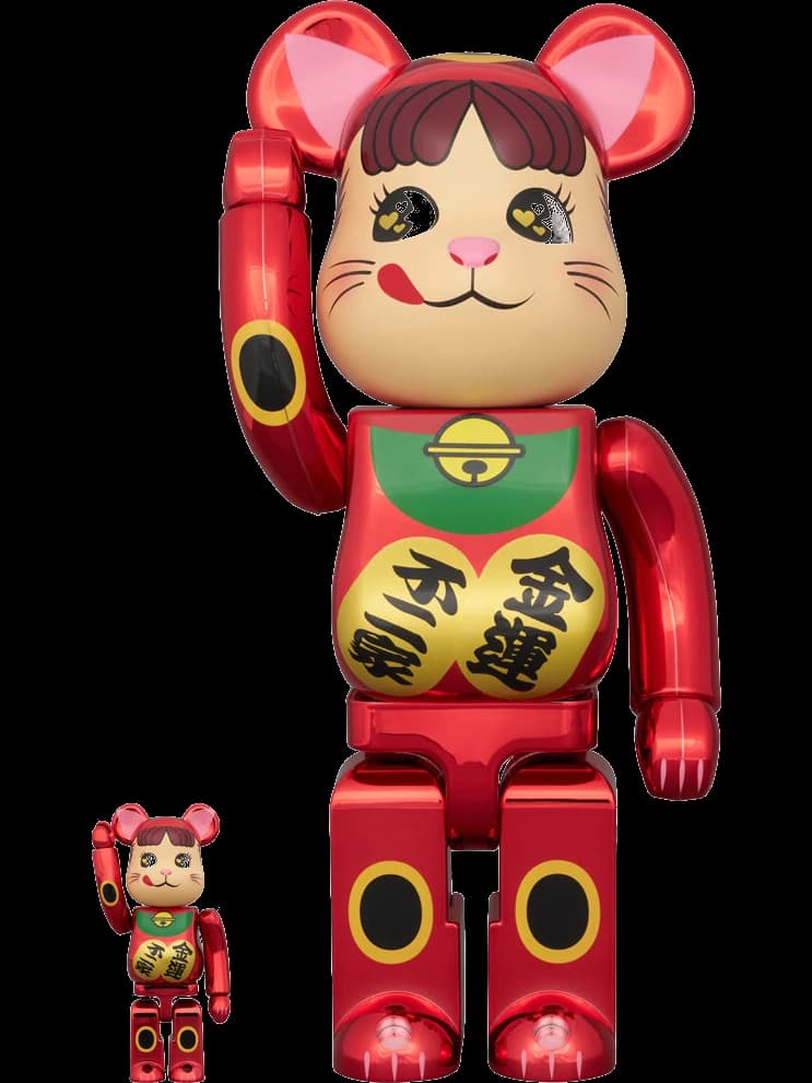 Peko-chan old Fortune Double coin Plum pink gold Plating BE@RBRICK
