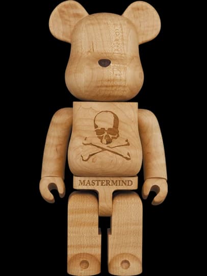 BE@RBRICK figure: Karimoku x mastermind JAPAN Maple Burl