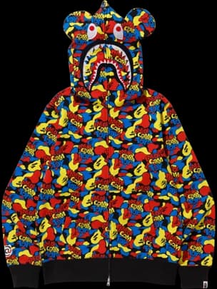 Medicom Toy Camo Be@r Shark Full Zip Hoodie BE@RBRICK