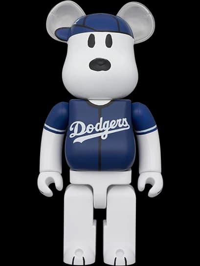 Mlb × Peanuts Be@rbrick Snoopy (los Angeles Dodgers)