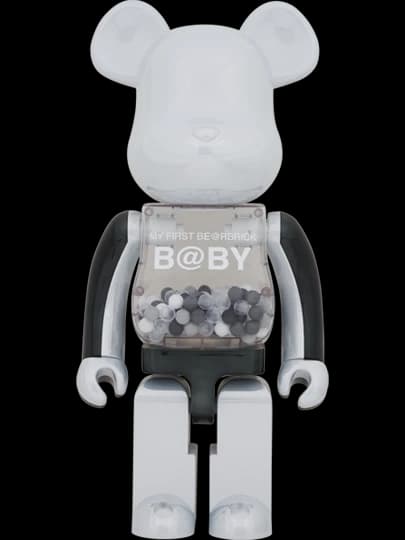 B@BY BLACK & WHITE CHROME Ver. BE@RBRICK