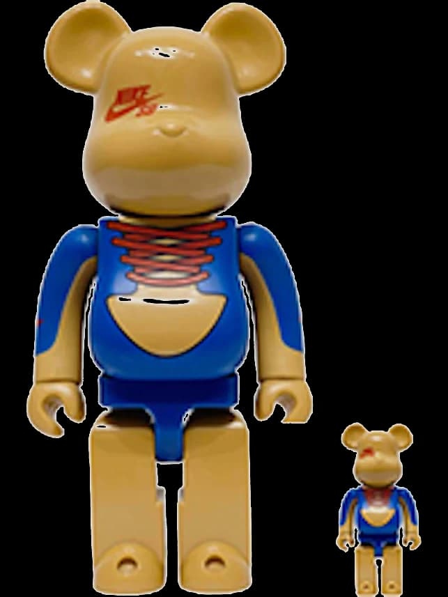 & Set Bearbrick Blue/Brown BE@RBRICK