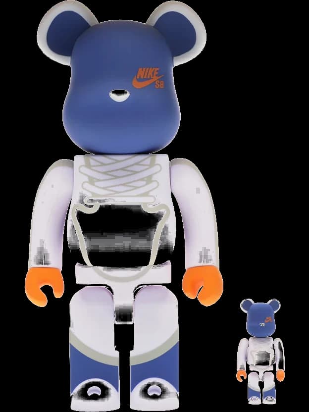 & Set White/Blue BE@RBRICK