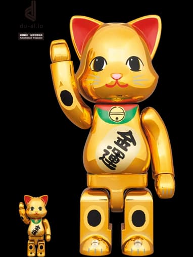 NY@BRICK 招き猫 金運 金メッキ BE@RBRICK