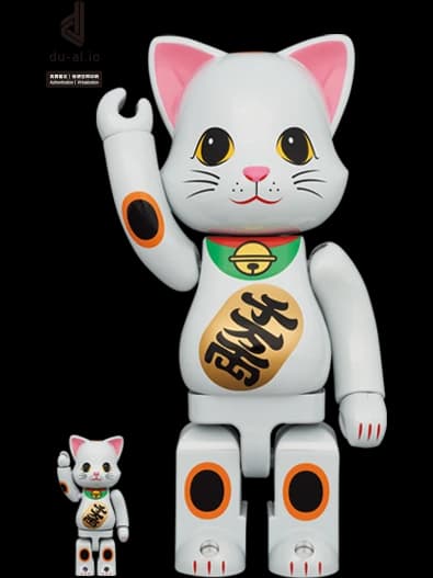NY@BRICK 招き猫 白メッキ BE@RBRICK
