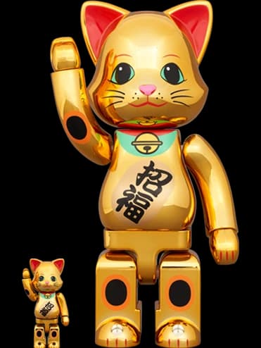 NY@BRICK 招き猫 招福 金メッキ BE@RBRICK
