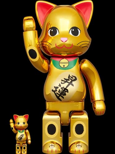 NY@BRICK 招き猫 昇運 金メッキ BE@RBRICK