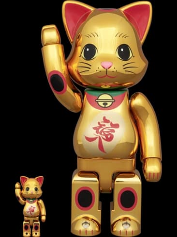 NY@BRICK 招き猫 福入 金メッキ