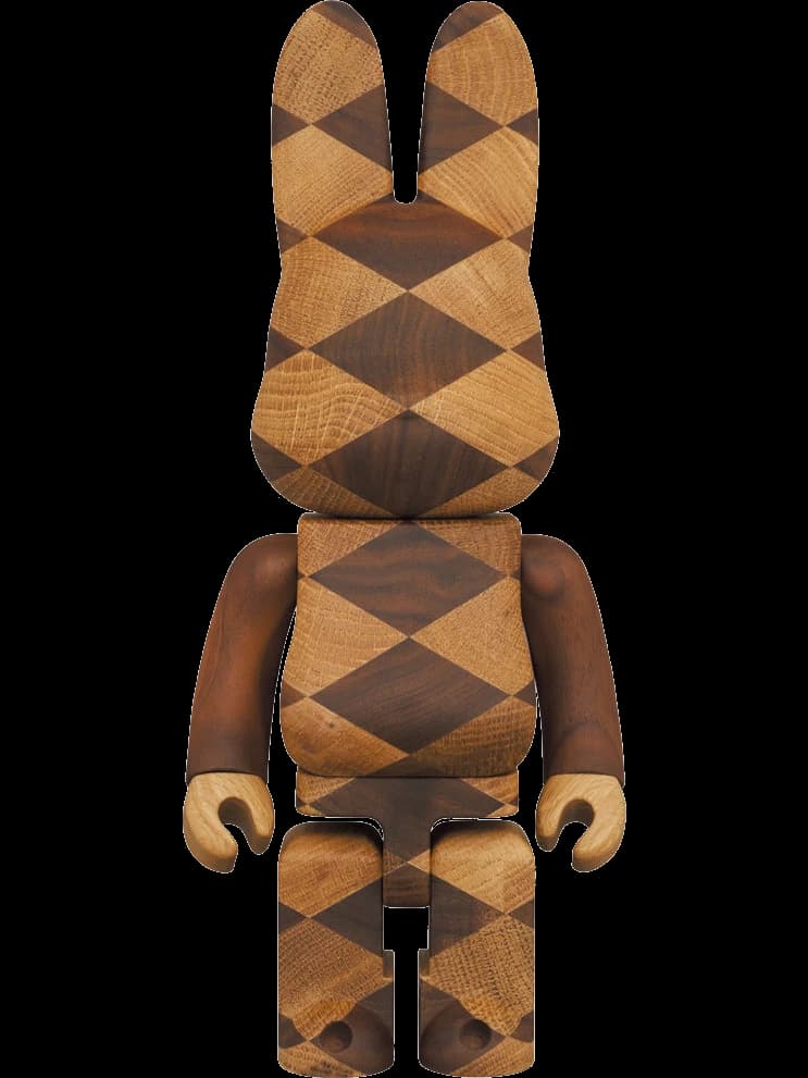 BE@RBRICK figure: R@BBRICK Karimoku WOVEN