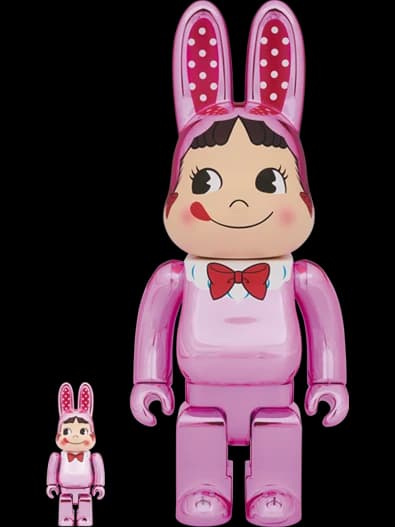 BE@RBRICK figure: R@BBRICK 着ぐるみ ペコちゃん ピンクメッキ版