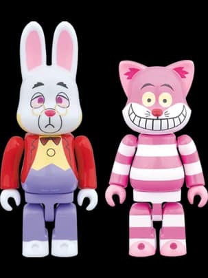 R@BBRICK White Rabbit & NY@BRICK Cheshire Cat BE@RBRICK