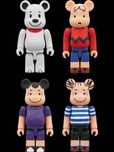 BE@RBRICK figure: Snoopy / Charlie Brown / Lucy / Linus
