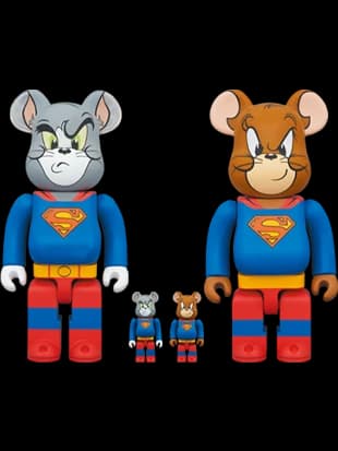 BE@RBRICK figure: TOM and JERRY as SUPERMAN