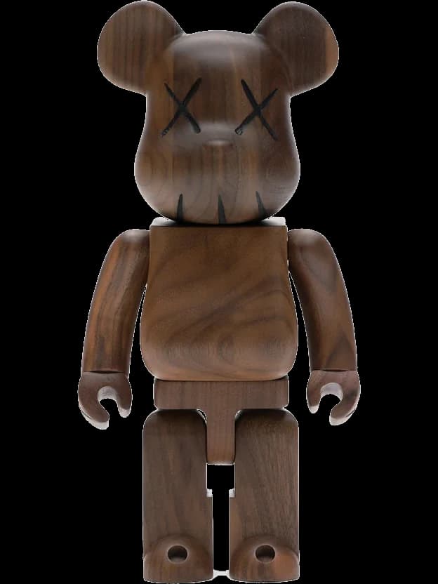 BE@RBRICK figure: WORLD WIDE TOUR KAWS (Karimoku Wood) Wood