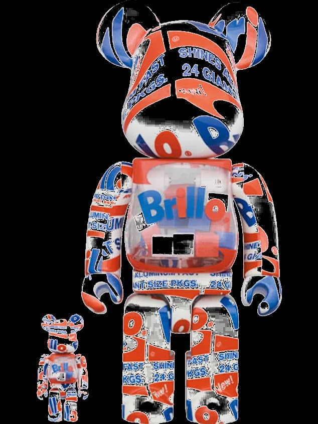 x Andy Warhol Brillo (2022) BE@RBRICK by Andy Warhol