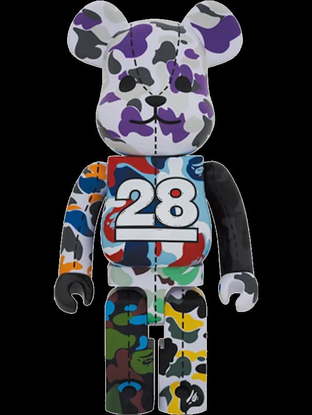 x BAPE 28th Anniversary Camo #1 BE@RBRICK