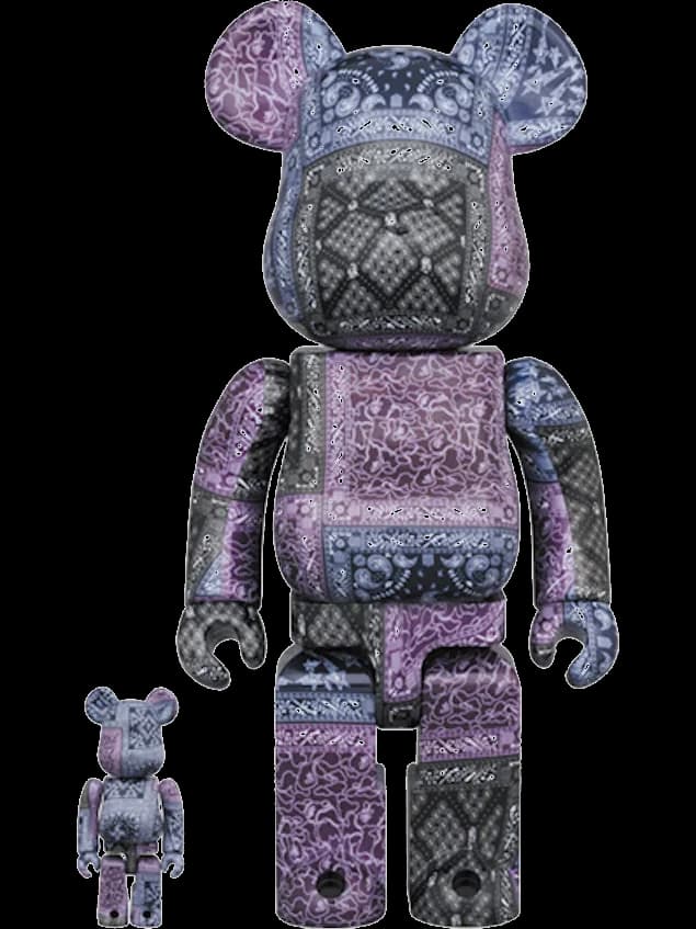 x BAPE Black Bandana BE@RBRICK