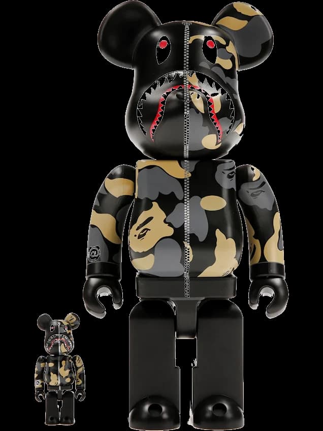 x BAPE Madison Avenue Exclusive Shark Camo BE@RBRICK