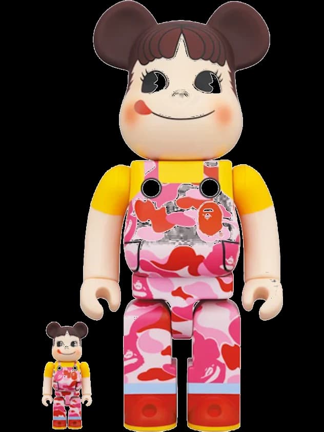 x BAPE Peko-chan & Set Pink Camo BE@RBRICK